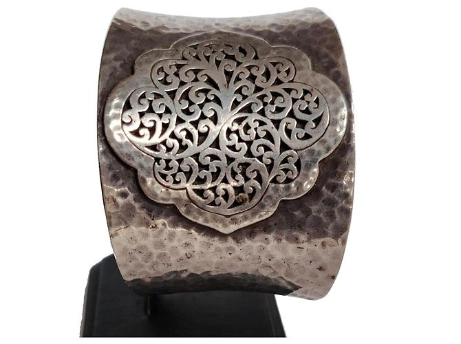 Autre Marque Lois Hill Bracciale Rigido Argento 925 Martellato - vista 3