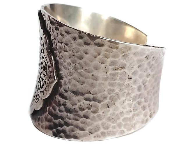 Autre Marque Lois Hill Bracciale Rigido Argento 925 Martellato - vista 5