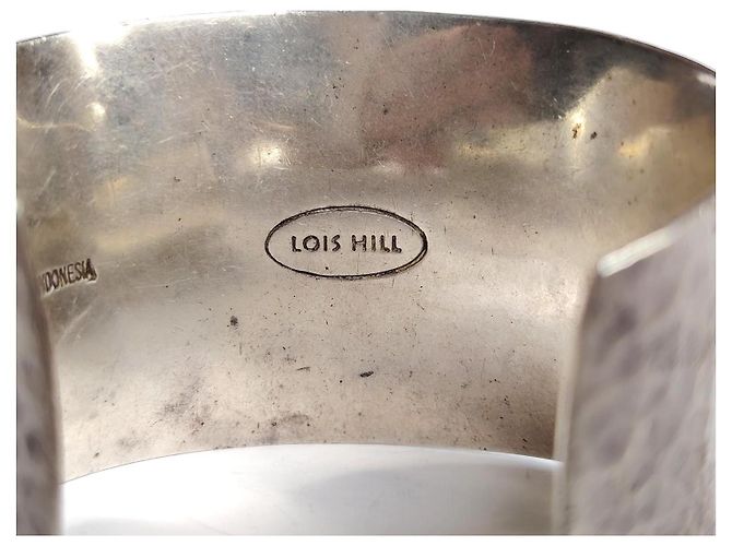 Autre Marque Lois Hill Bracciale Rigido Argento 925 Martellato - vista 6