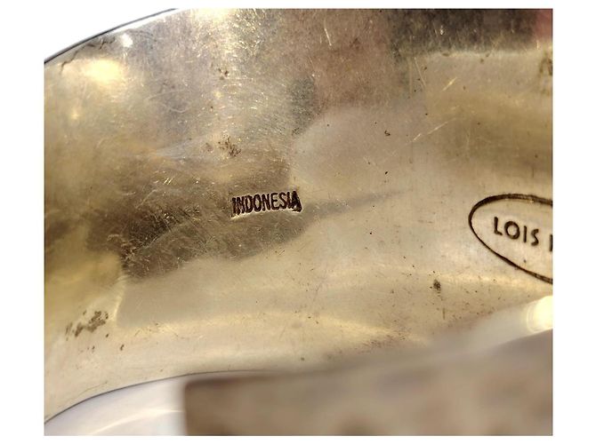 Autre Marque Lois Hill Bracciale Rigido Argento 925 Martellato - vista 8