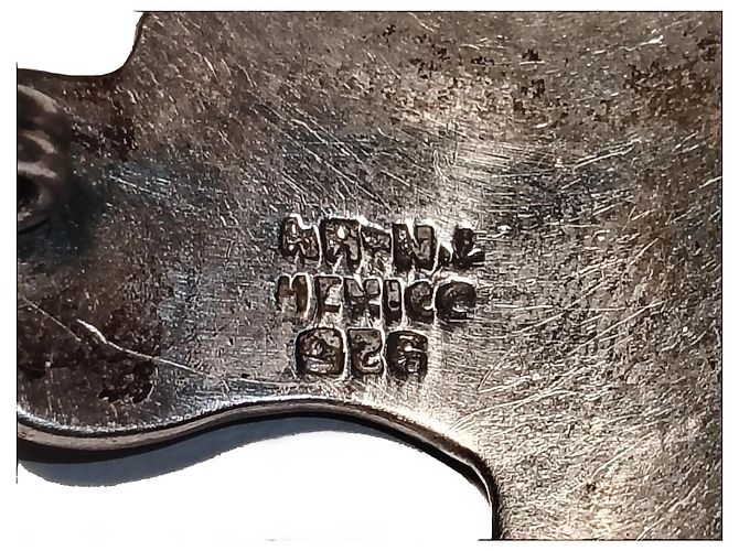 Bracciale Mexicana Argento 925 e Turchese Motivo Uccello - vista 7