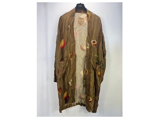 Autre Marque Uma Wang Corey Coat Fruit Print Viscose Blend Jacket Brown Multiple colors - view 3