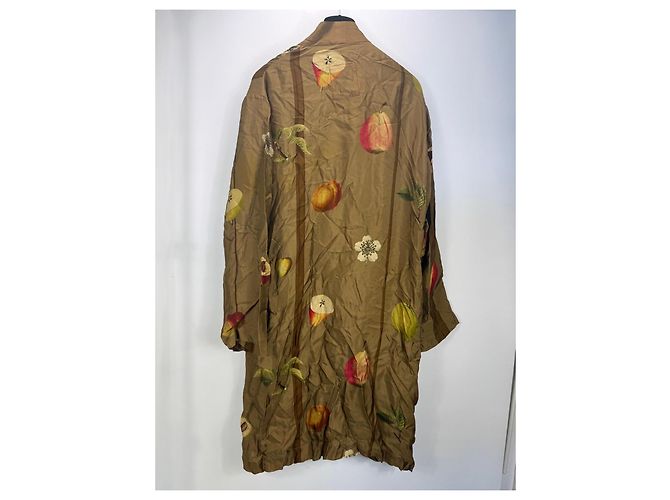 Autre Marque Uma Wang Corey Coat Fruit Print Viscose Blend Jacket Brown Multiple colors - view 4