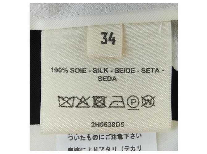 Abito in seta Hermès LE TRESOR DE MEDOR RAYURE Nero - vista 3