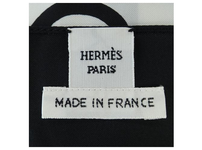 Abito in seta Hermès LE TRESOR DE MEDOR RAYURE Nero - vista 4