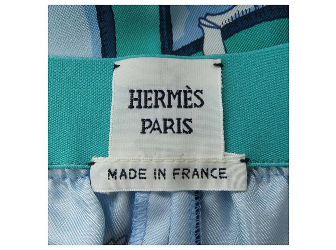 Hermès Hermes L'INSTRUCTION DU ROY ZOOM Twillene Pants Blu - vista 4