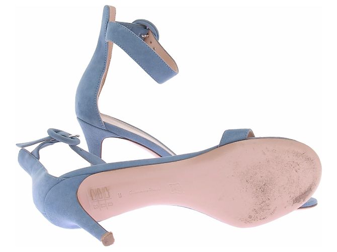 Gianvito Rossi Sandali in scamosciato blu - vista 5