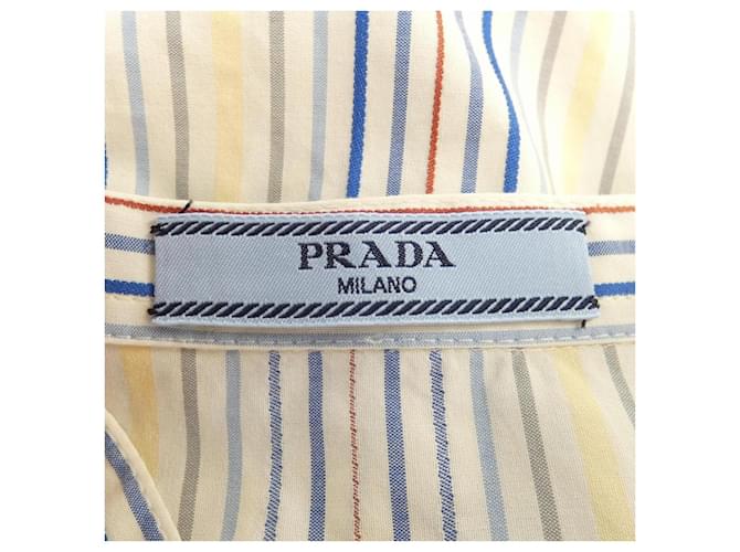 Camicia a righe Prada Beige - vista 4