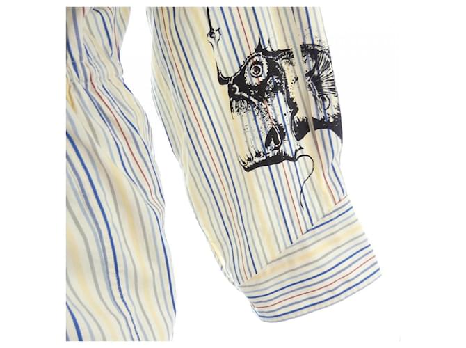 Camicia a righe Prada Beige - vista 6
