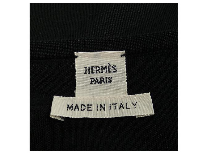 Hermès Abito in seta twill e rayon Hermes 38 Nero - vista 5