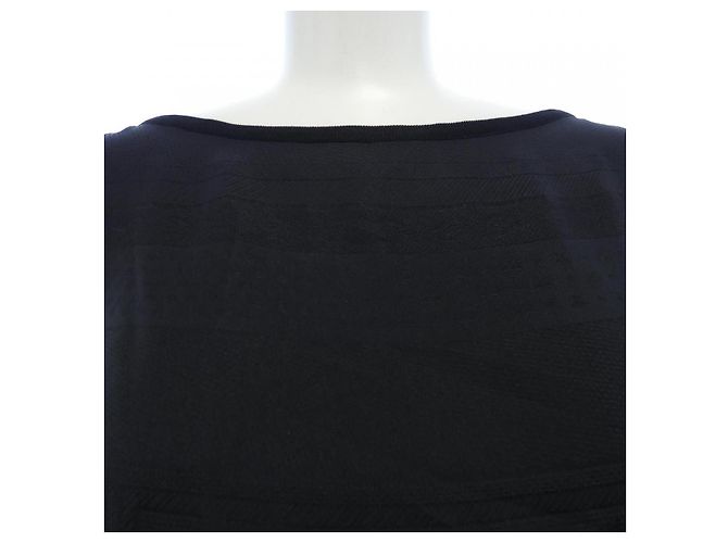 Hermès Abito in seta twill e rayon Hermes 38 Nero - vista 6