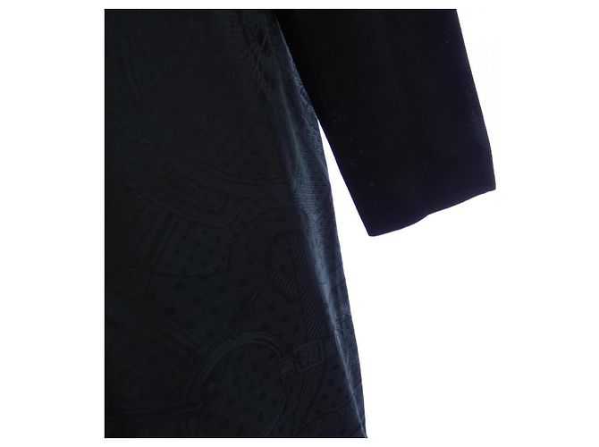 Hermès Abito in seta twill e rayon Hermes 38 Nero - vista 7