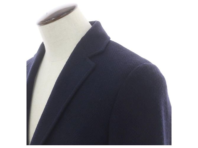 Autre Marque T-JACKET Chaqueta casual de lana y nylon con espiga Azul Azul marino - vista 2