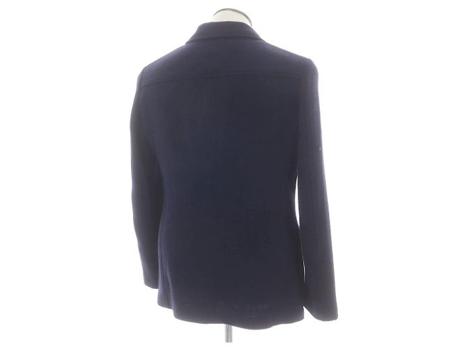 Autre Marque T-JACKET Chaqueta casual de lana y nylon con espiga Azul Azul marino - vista 3