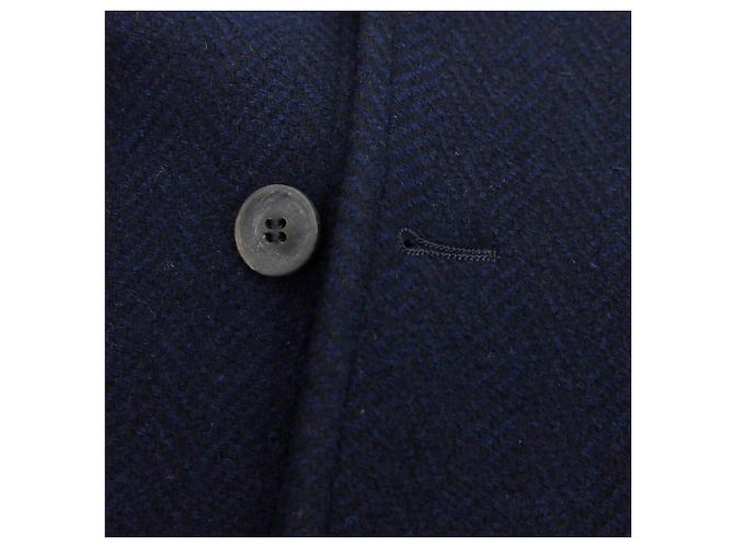 Autre Marque T-JACKET Chaqueta casual de lana y nylon con espiga Azul Azul marino - vista 7