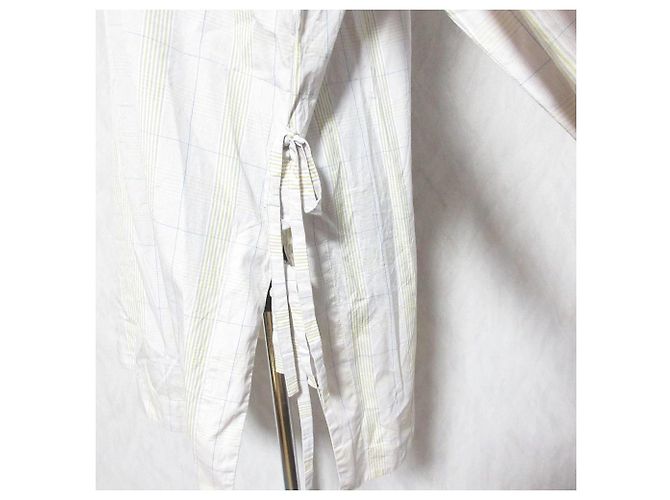 Autre Marque Yori Bluse mit Rüschen an den Schultern und Karomuster Beige - Ansicht 6