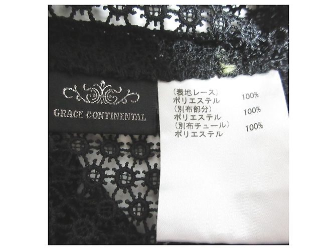 Autre Marque Top con apliques de encaje GRACE CONTINENTAL Negro - vista 5