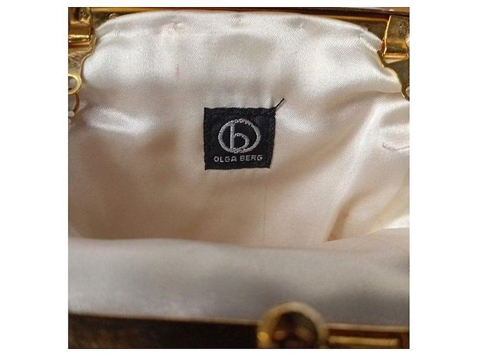 Autre Marque Olga Berg Clutch con perline e nappe Bianco - vista 4
