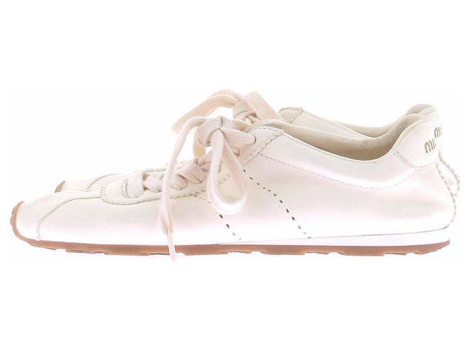 Miu Miu Sneakers "Plumes" bianche Bianco - vista 2