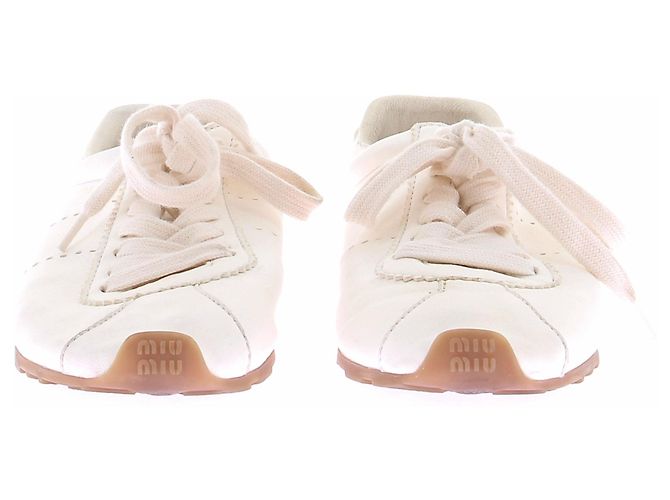 Miu Miu Sneakers "Plumes" bianche Bianco - vista 3