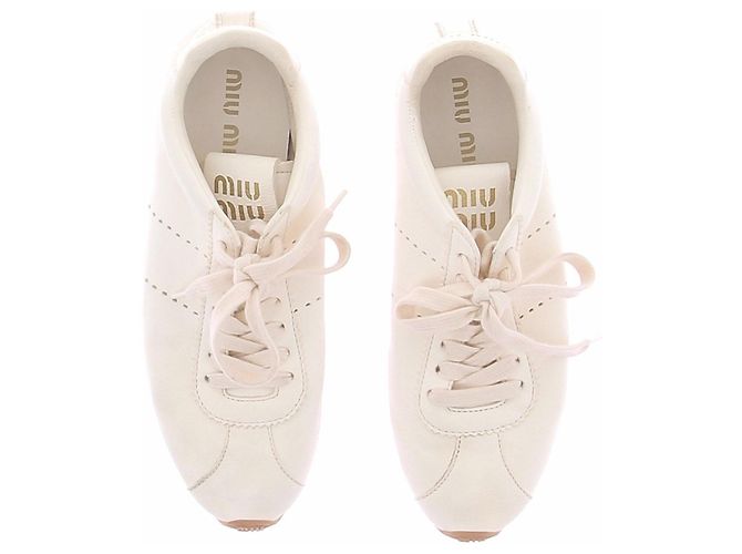 Miu Miu Sneakers "Plumes" bianche Bianco - vista 4