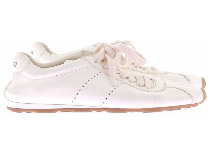 Miu Miu Sneakers "Plumes" bianche Bianco - vista 6