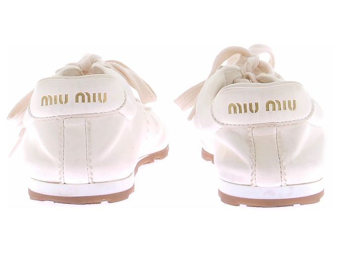Miu Miu Sneakers "Plumes" bianche Bianco - vista 7