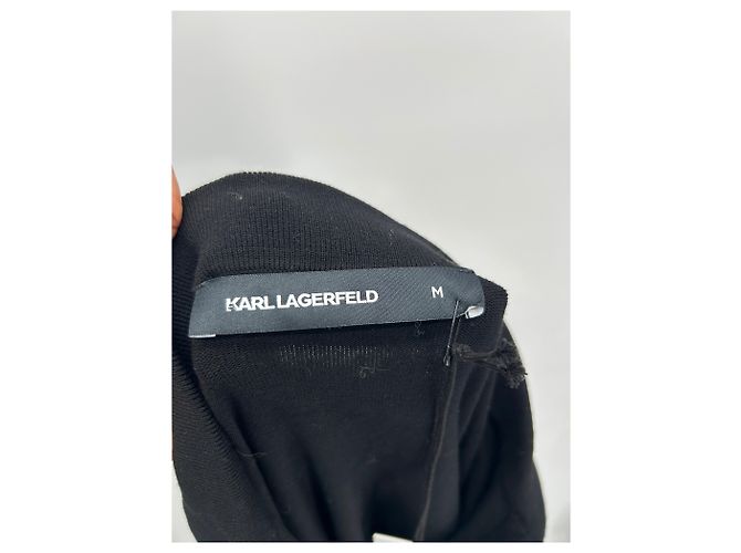 Karl Lagerfeld Schwarzer Pullover Viscose M - Ansicht 3