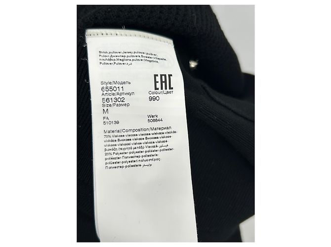 Karl Lagerfeld Schwarzer Pullover Viscose M - Ansicht 5