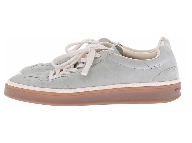 Loro Piana Sneakers "Tennis Walk" blu in scamosciato - vista 2