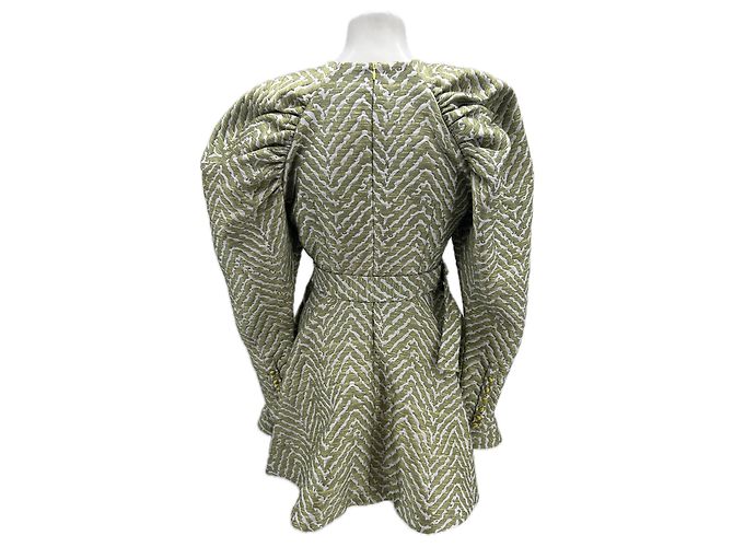 Rotate Jacquard Kleid Grün - Ansicht 2