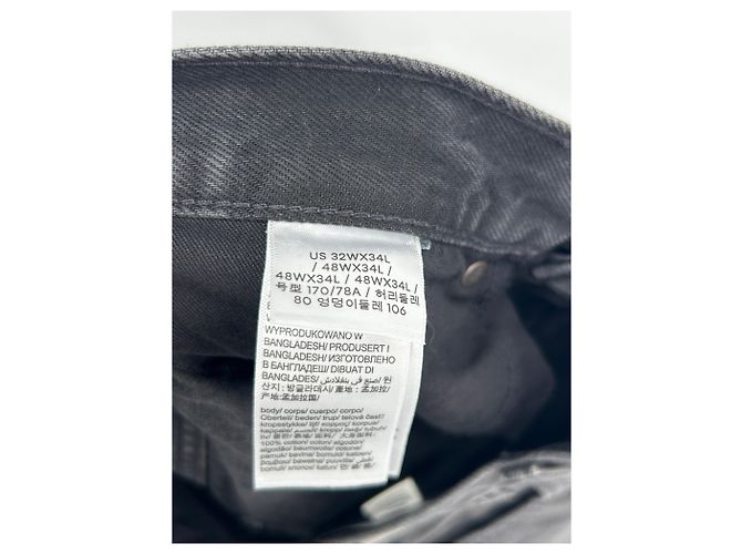 Jean Calvin Klein en coton noir Taille 32 - vue 3