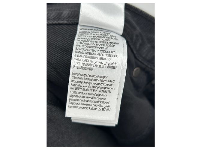 Jean Calvin Klein en coton noir Taille 32 - vue 4