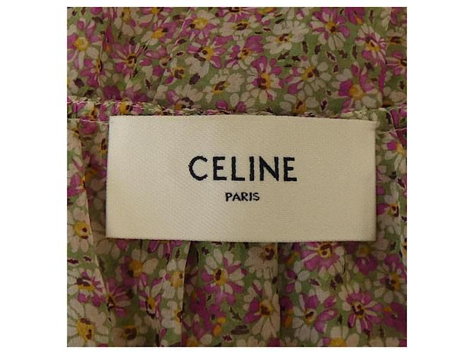 Céline Túnica Celine 100% seda Verde - vista 4