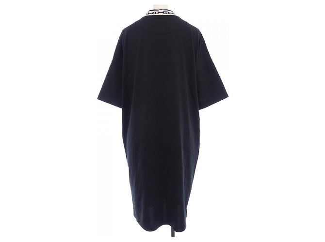Hermès Hermes CHAINE DANCRE Kleid Schwarz - Ansicht 2