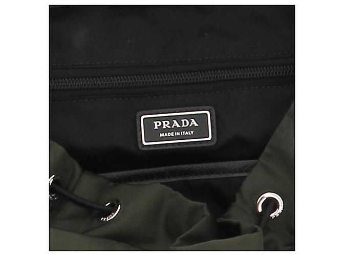 Prada Zaino in Re-Nylon kaki Cachi - vista 8