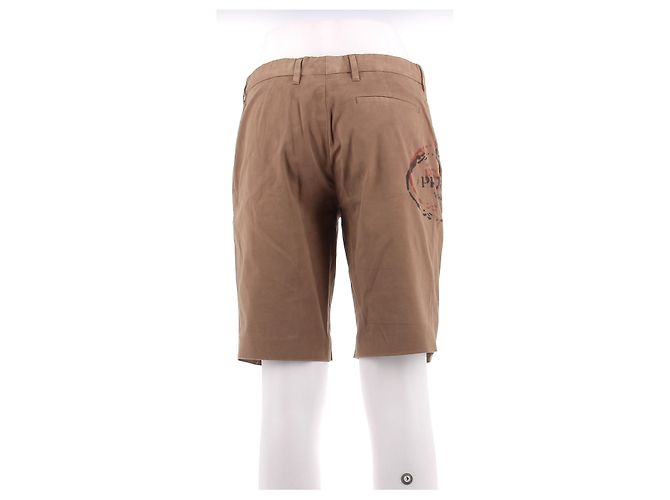 Short Bermuda Prada camel en coton - vue 2