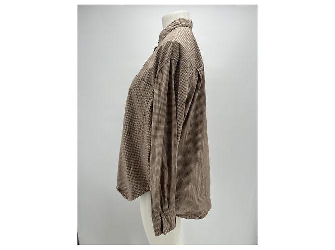 Autre Marque Camisa de cuadros AIAYU de algodón marrón Castaño - vista 4