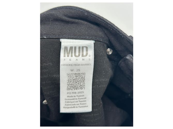 Autre Marque Vaqueros negros MUD JEANS de algodón Talla 25 - vista 4