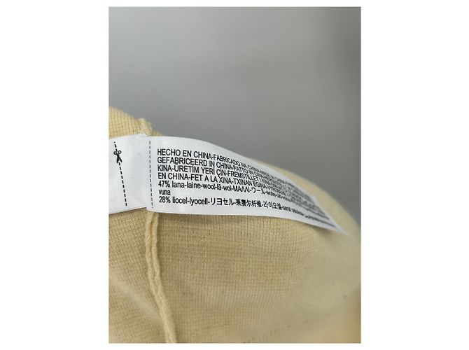 Jersey de lana con cuello en V amarillo Massimo Dutti - vista 6