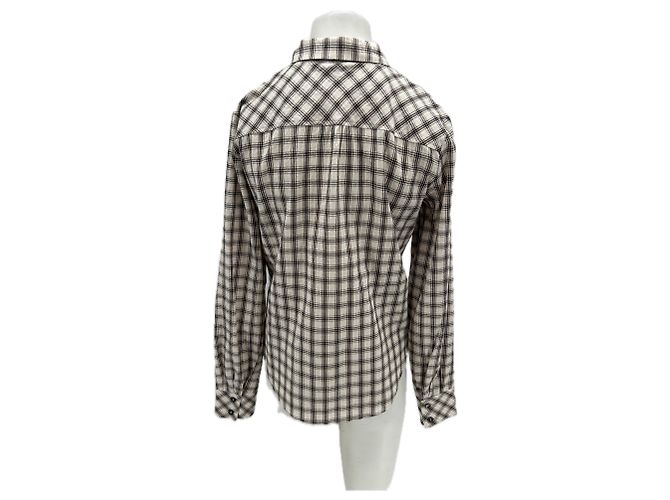 Camisa xadrez Baum und Pferdgarten de algodão marrom Tamanho 36 - vista 2
