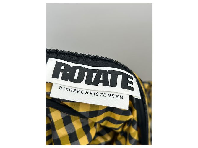 Rotate Karo Kleid Gelb aus Polyester Größe 36 - Ansicht 5