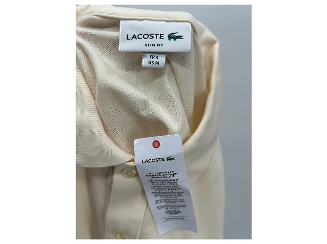 Polo Lacoste Beige in Cotone M - vista 3