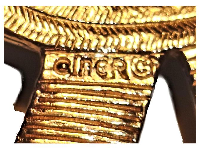 Autre Marque Set Spilla a Cappello e Orecchini Ciner Tono Oro D'oro - vista 7