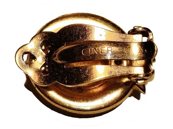 Autre Marque Set Spilla a Cappello e Orecchini Ciner Tono Oro D'oro - vista 8