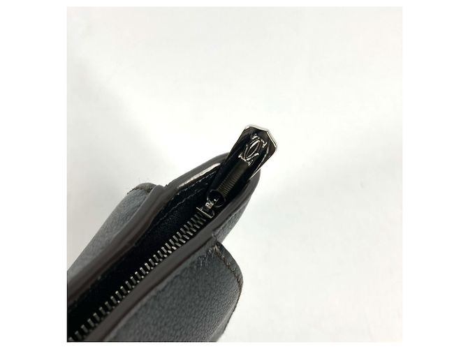 Clutch in pelle nera Cartier C de Logo Nero - vista 10