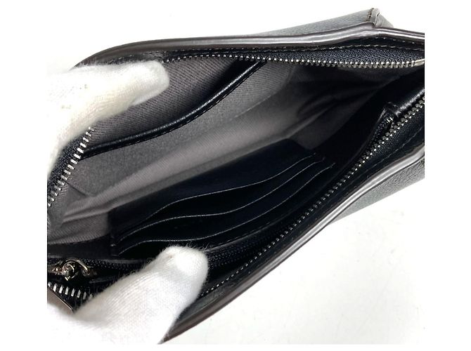Clutch in pelle nera Cartier C de Logo Nero - vista 11