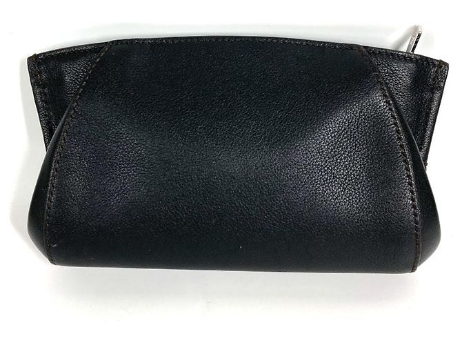 Clutch in pelle nera Cartier C de Logo Nero - vista 3