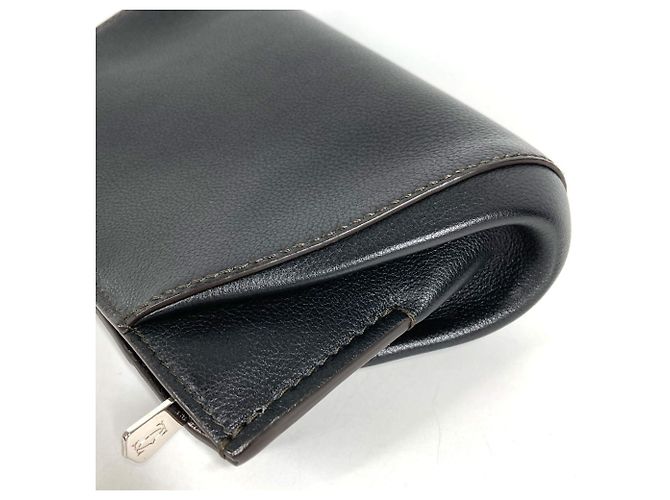 Clutch in pelle nera Cartier C de Logo Nero - vista 4
