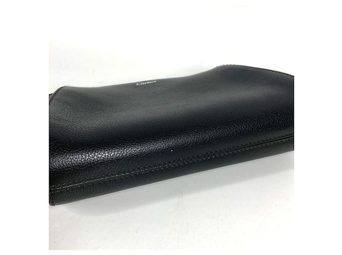 Clutch in pelle nera Cartier C de Logo Nero - vista 6